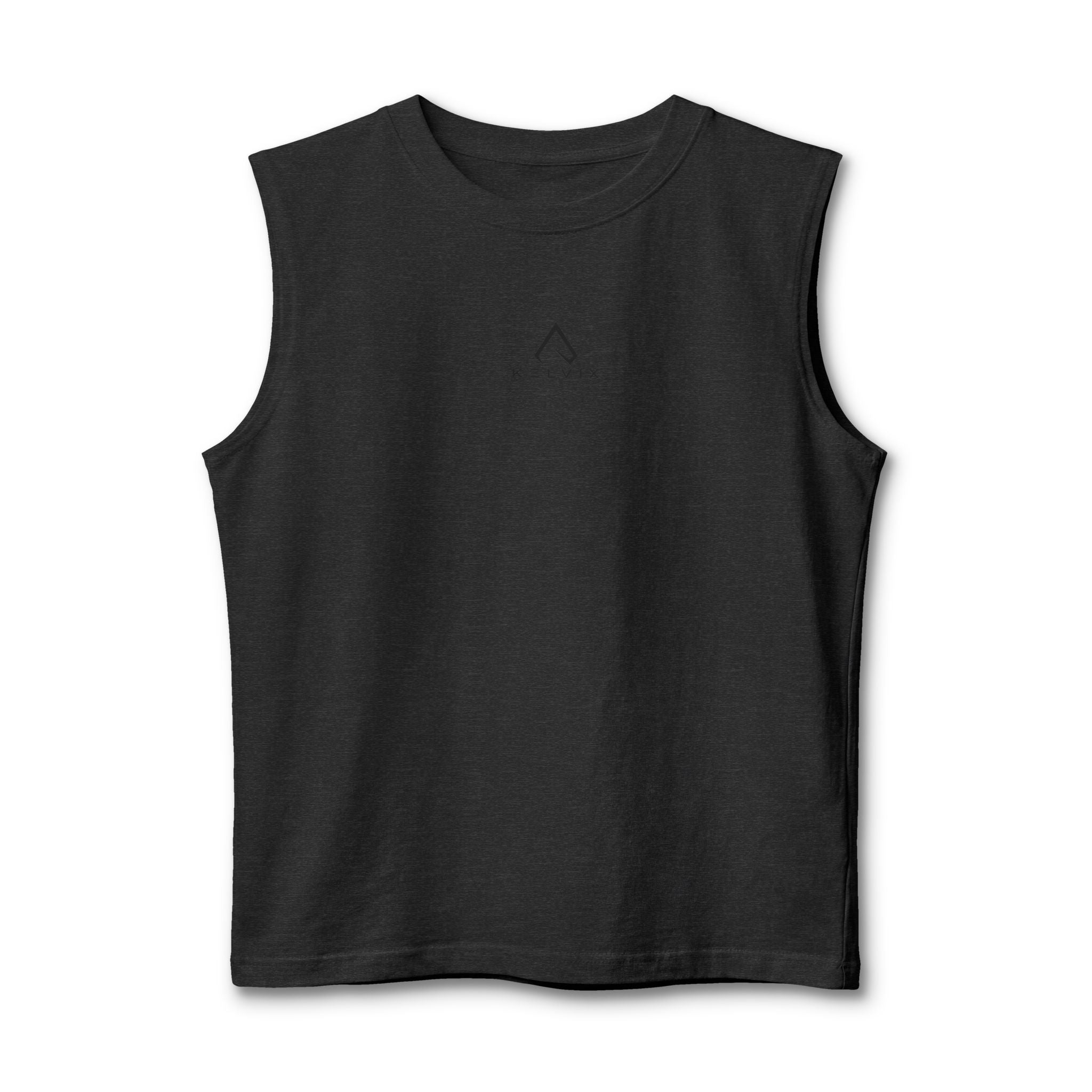 Muscle Tank Top — Clean White Athletic Sleeveless Tee