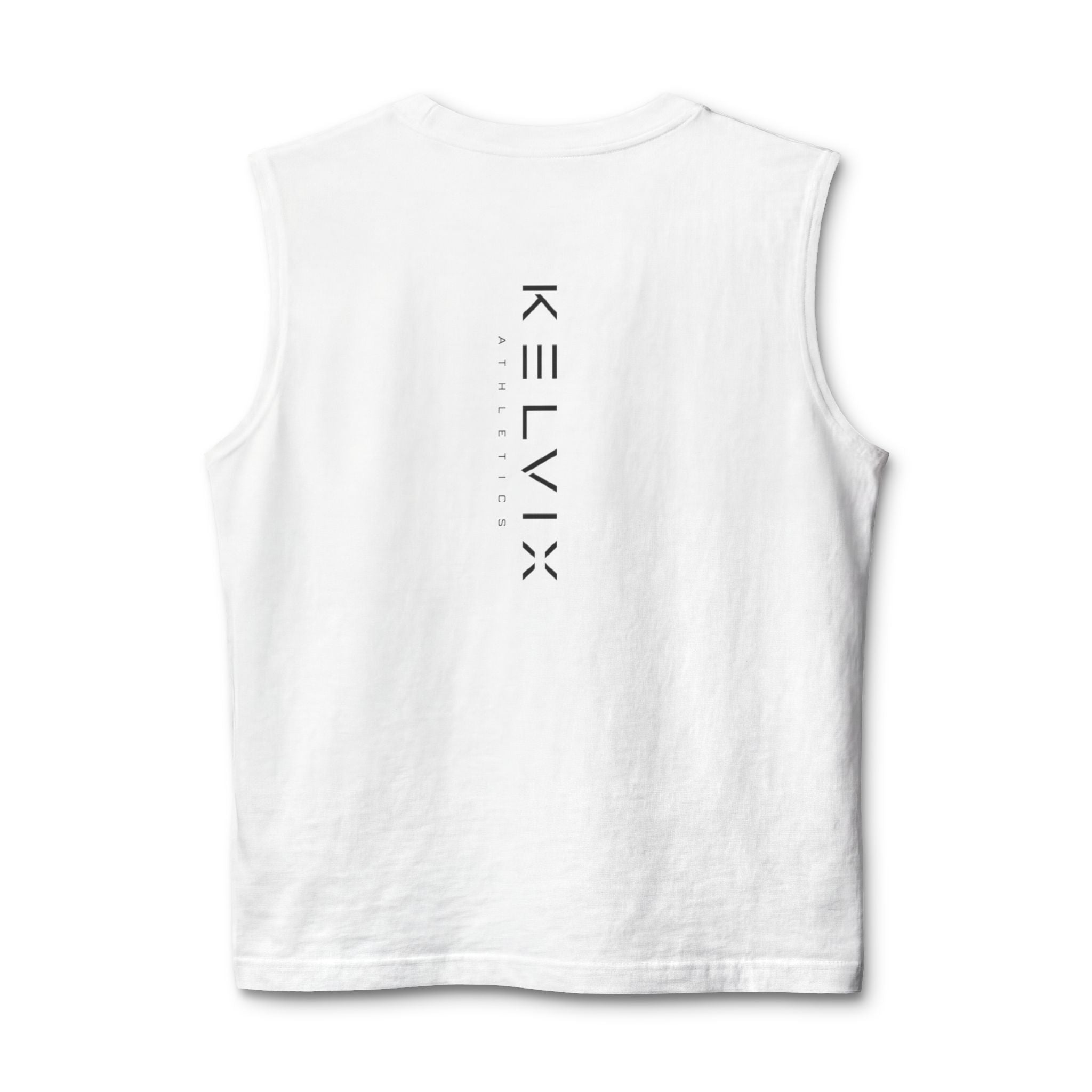 Muscle Tank Top — Clean White Athletic Sleeveless Tee