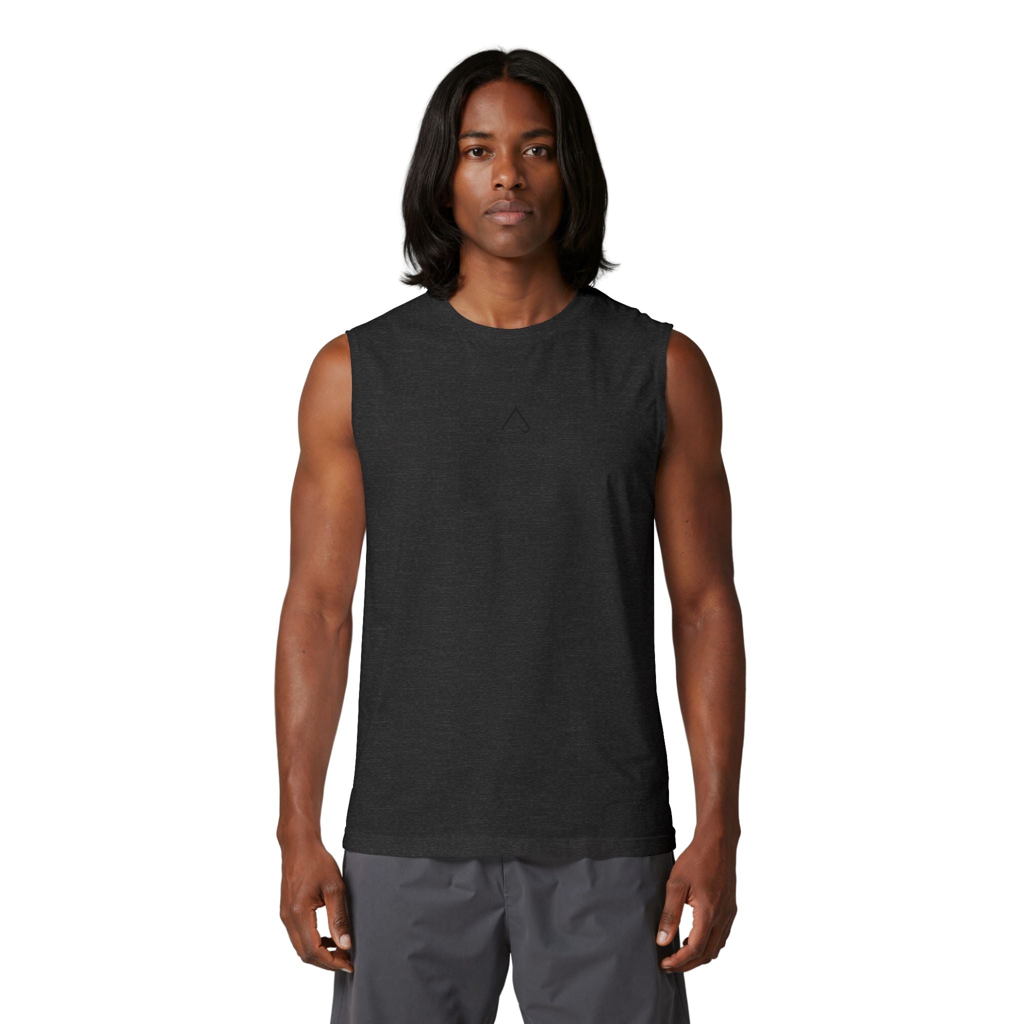 Muscle Tank Top — Clean White Athletic Sleeveless Tee