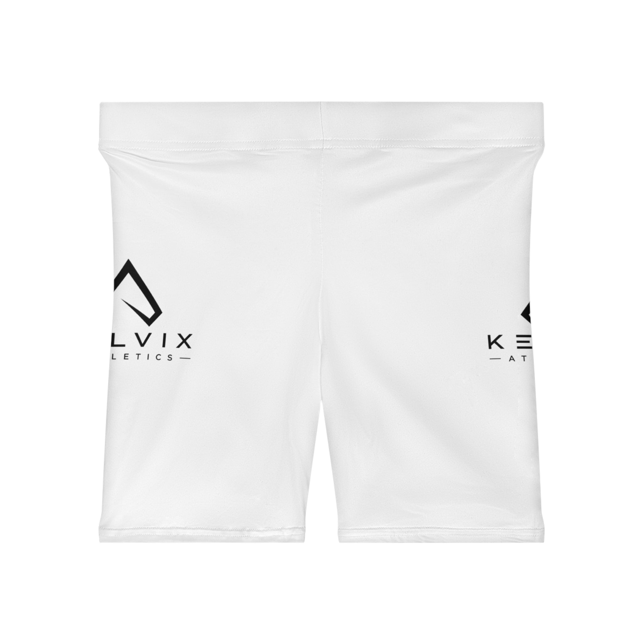Women's Biker Shorts — Kelvix Athletics White Logo Performance Cycling Shorts