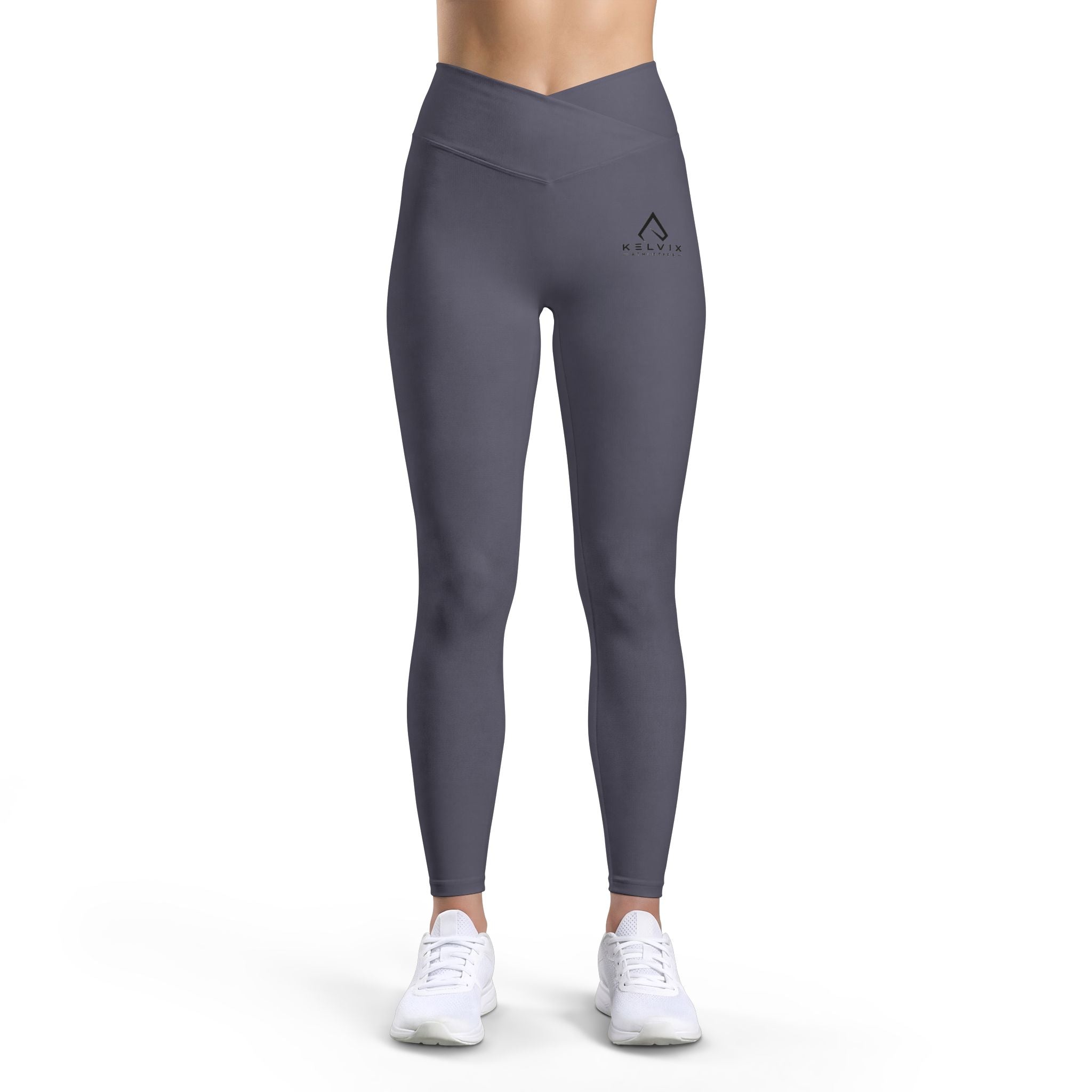 Women’s Luxe Leggings — High-Waist V-Cut Active Leggings with Minimal Logo