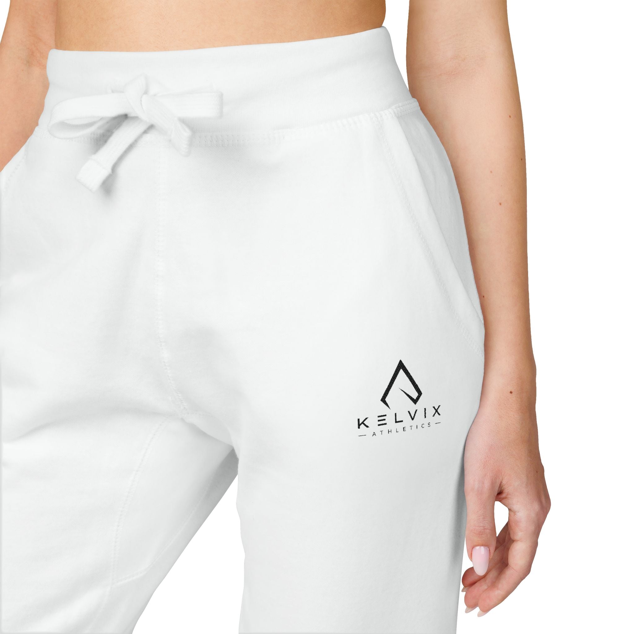 Embroidered Fleece Sweatpants — Minimal Logo Cozy Joggers