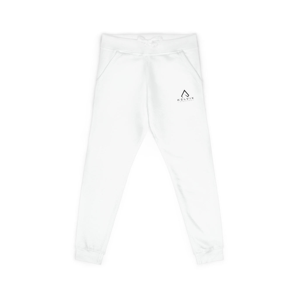 Embroidered Fleece Sweatpants — Minimal Logo Cozy Joggers