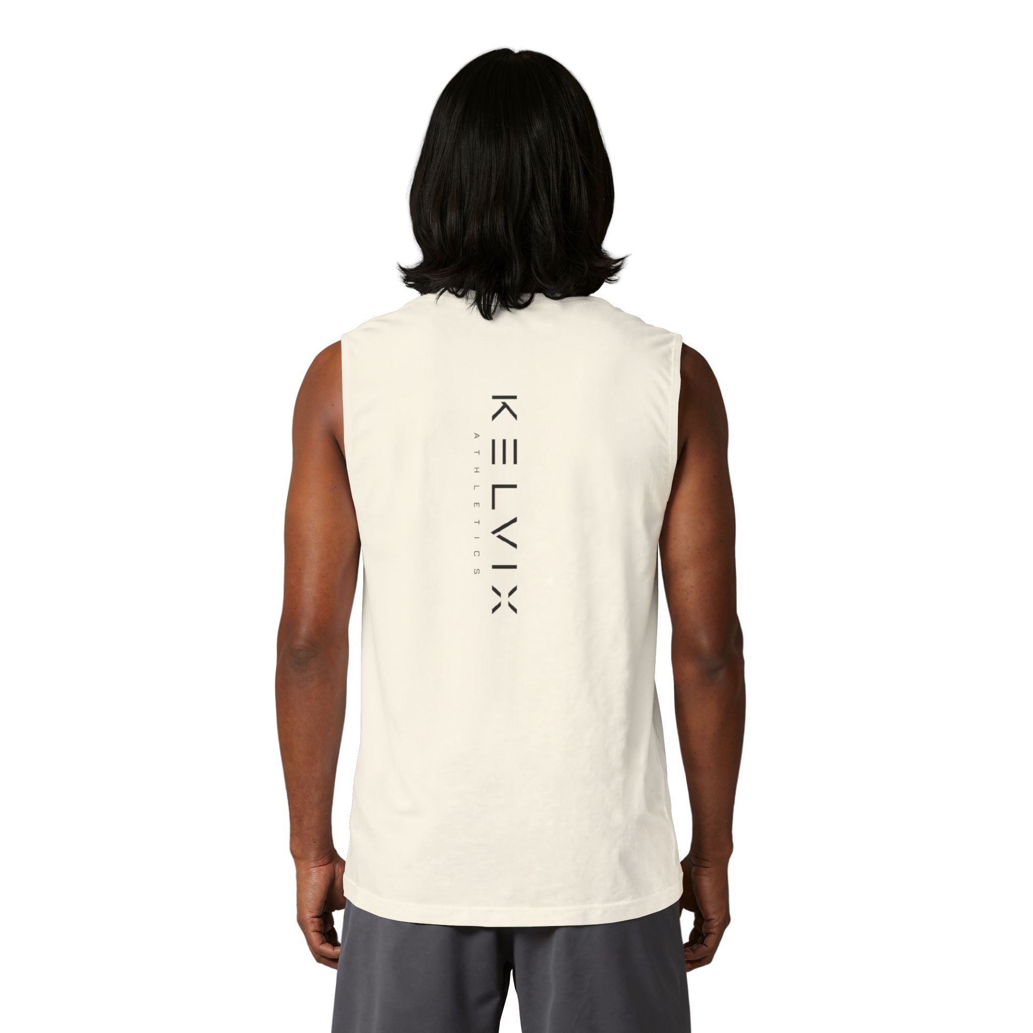 Muscle Tank Top — Clean White Athletic Sleeveless Tee