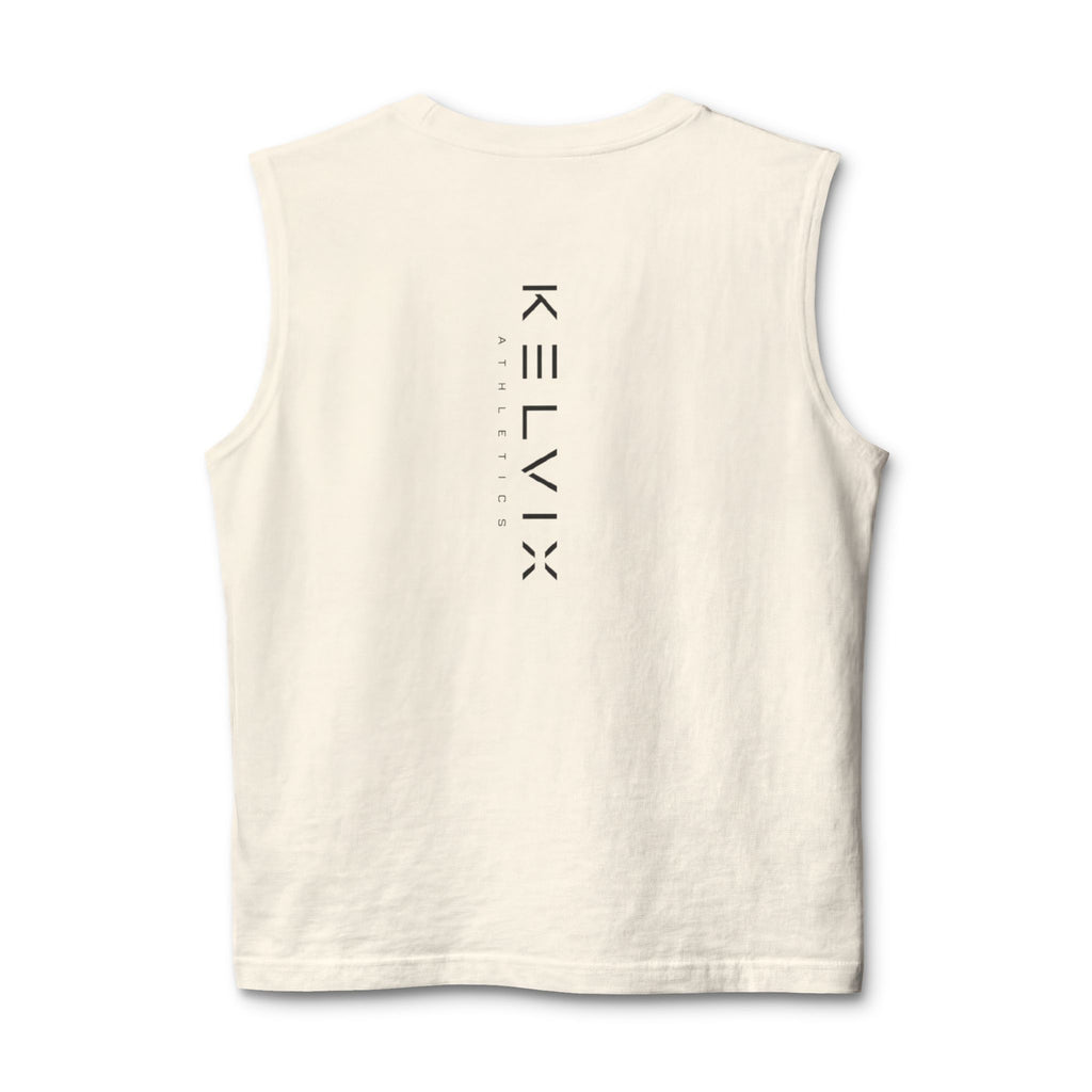 Muscle Tank Top — Clean White Athletic Sleeveless Tee