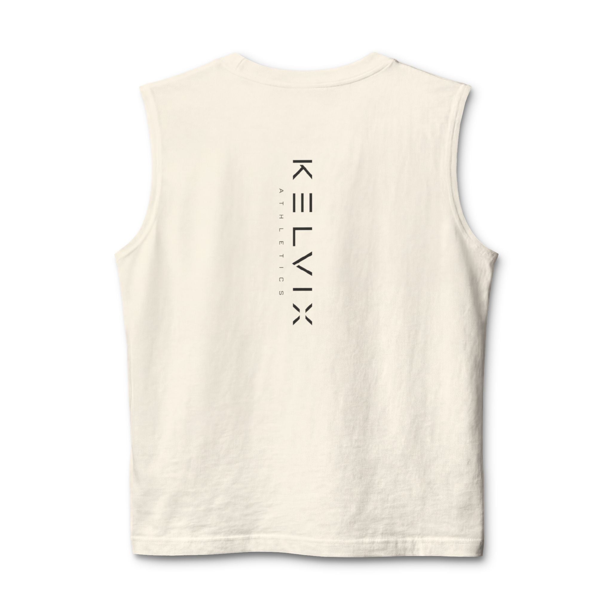 Muscle Tank Top — Clean White Athletic Sleeveless Tee