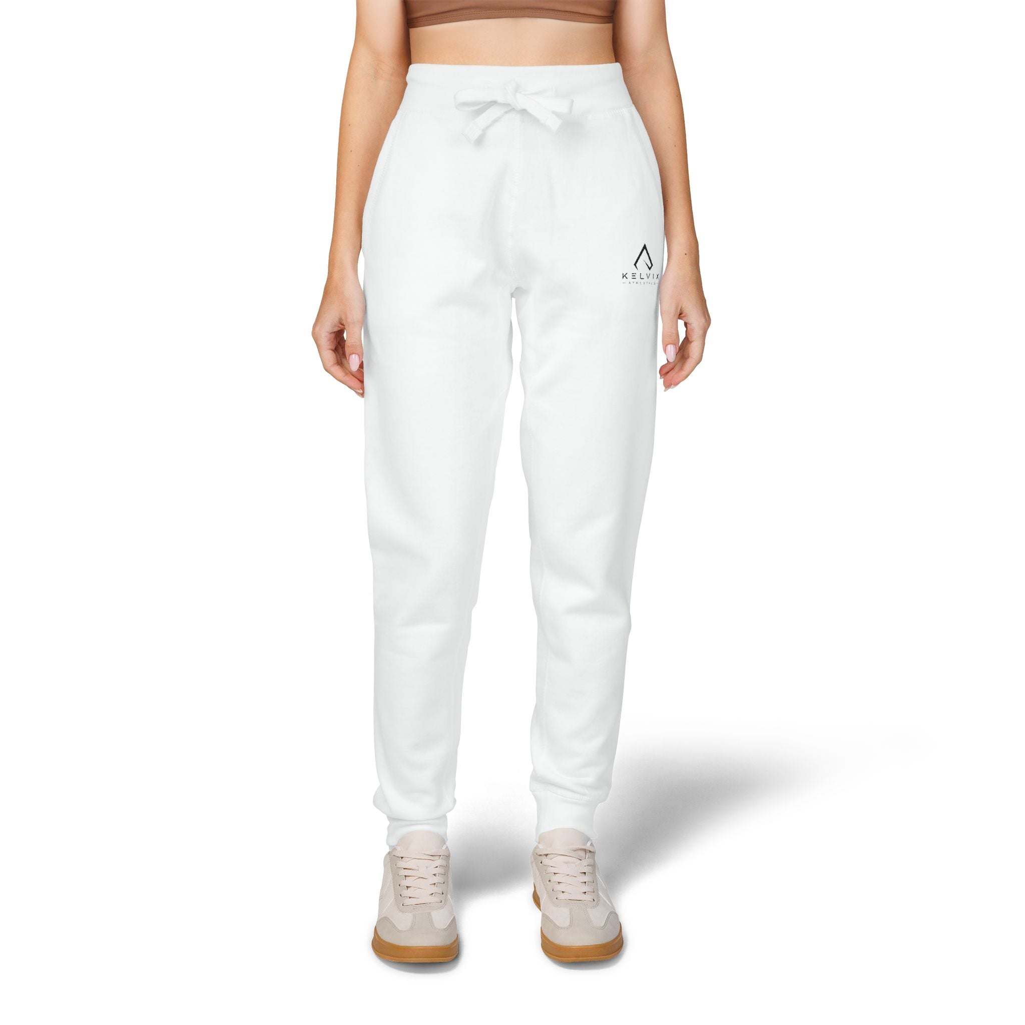 Embroidered Fleece Sweatpants — Minimal Logo Cozy Joggers