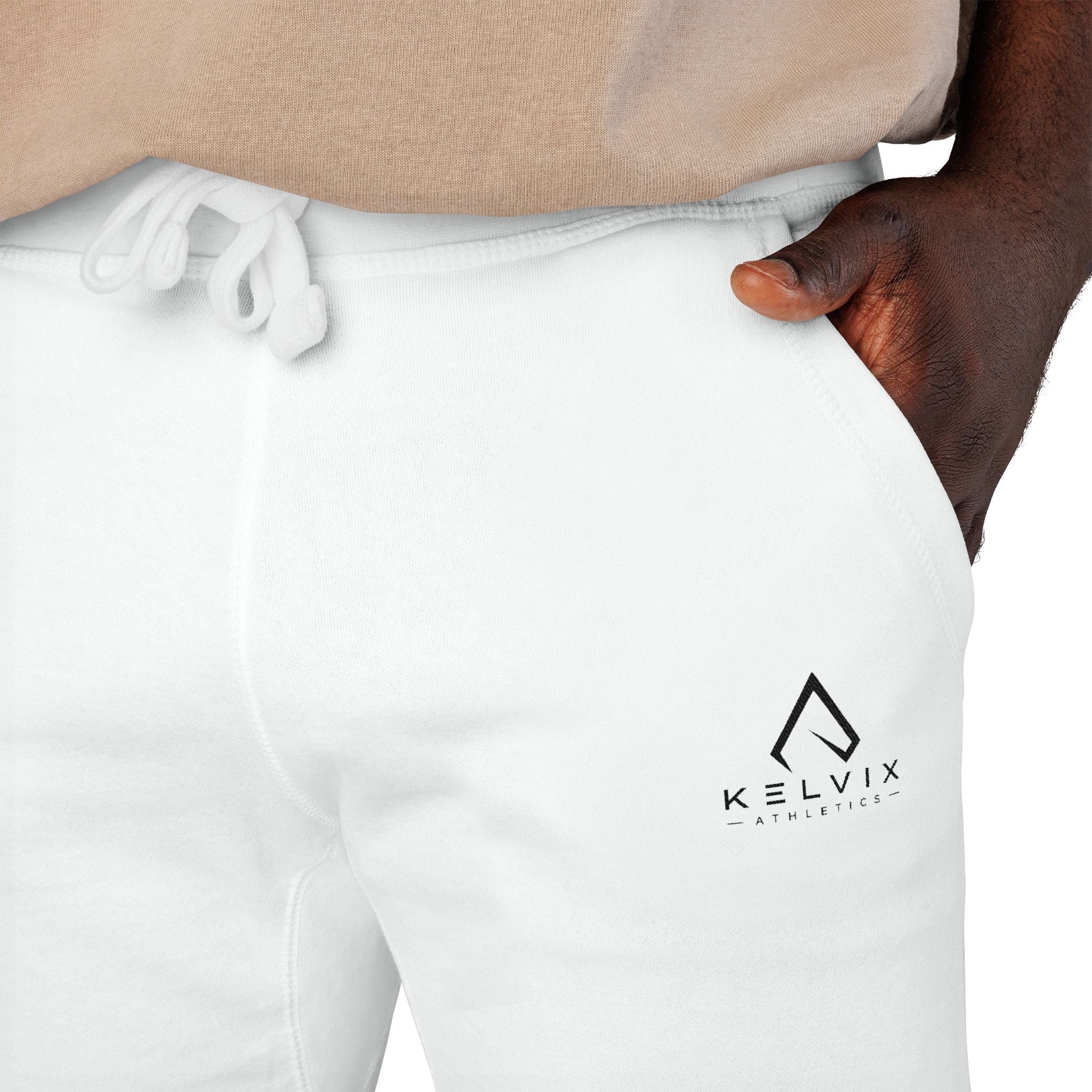 Embroidered Fleece Sweatpants — Minimal Logo Cozy Joggers