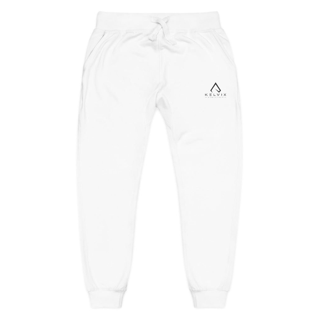 Embroidered Fleece Sweatpants — Minimal Logo Cozy Joggers