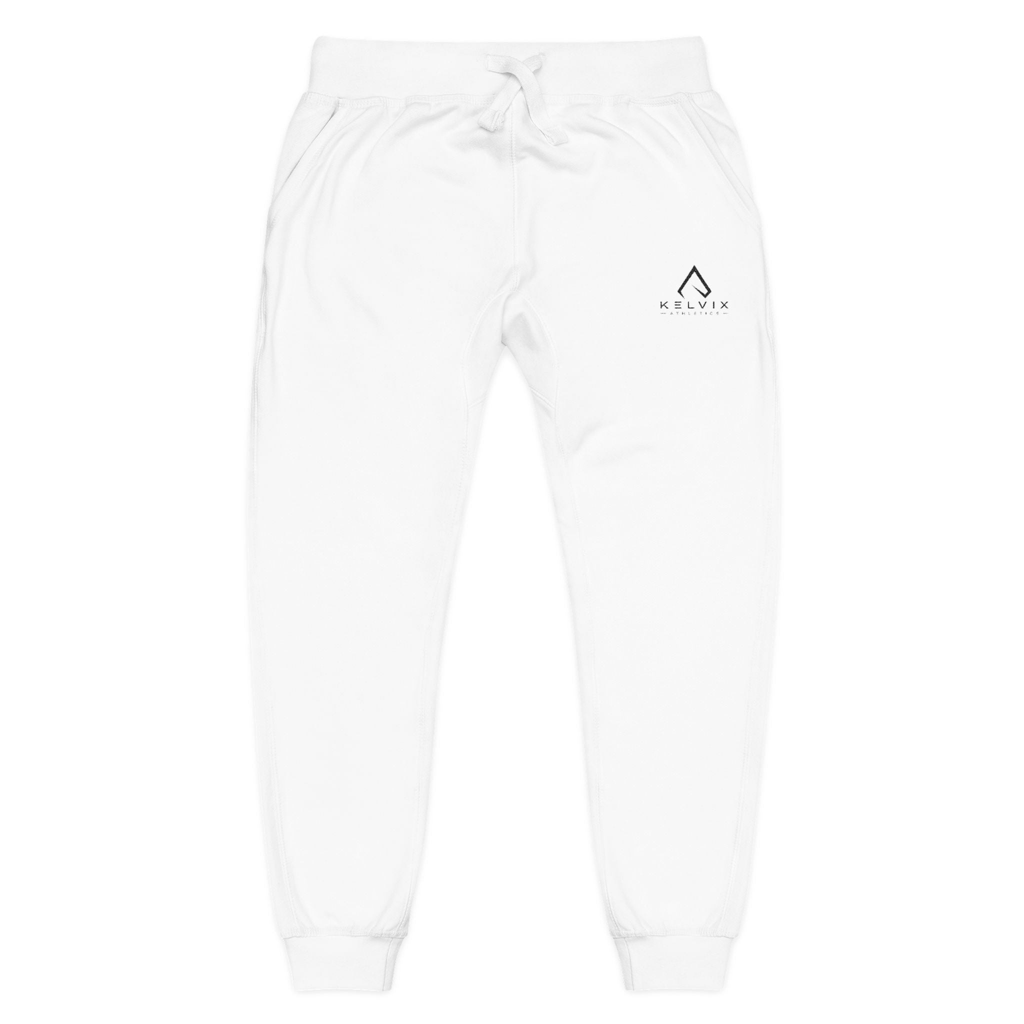 Embroidered Fleece Sweatpants — Minimal Logo Cozy Joggers