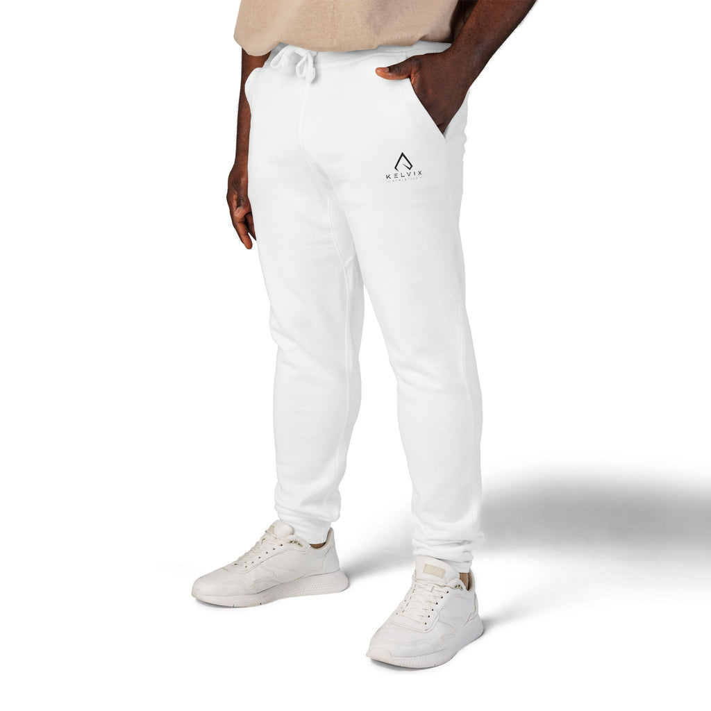 Embroidered Fleece Sweatpants — Minimal Logo Cozy Joggers