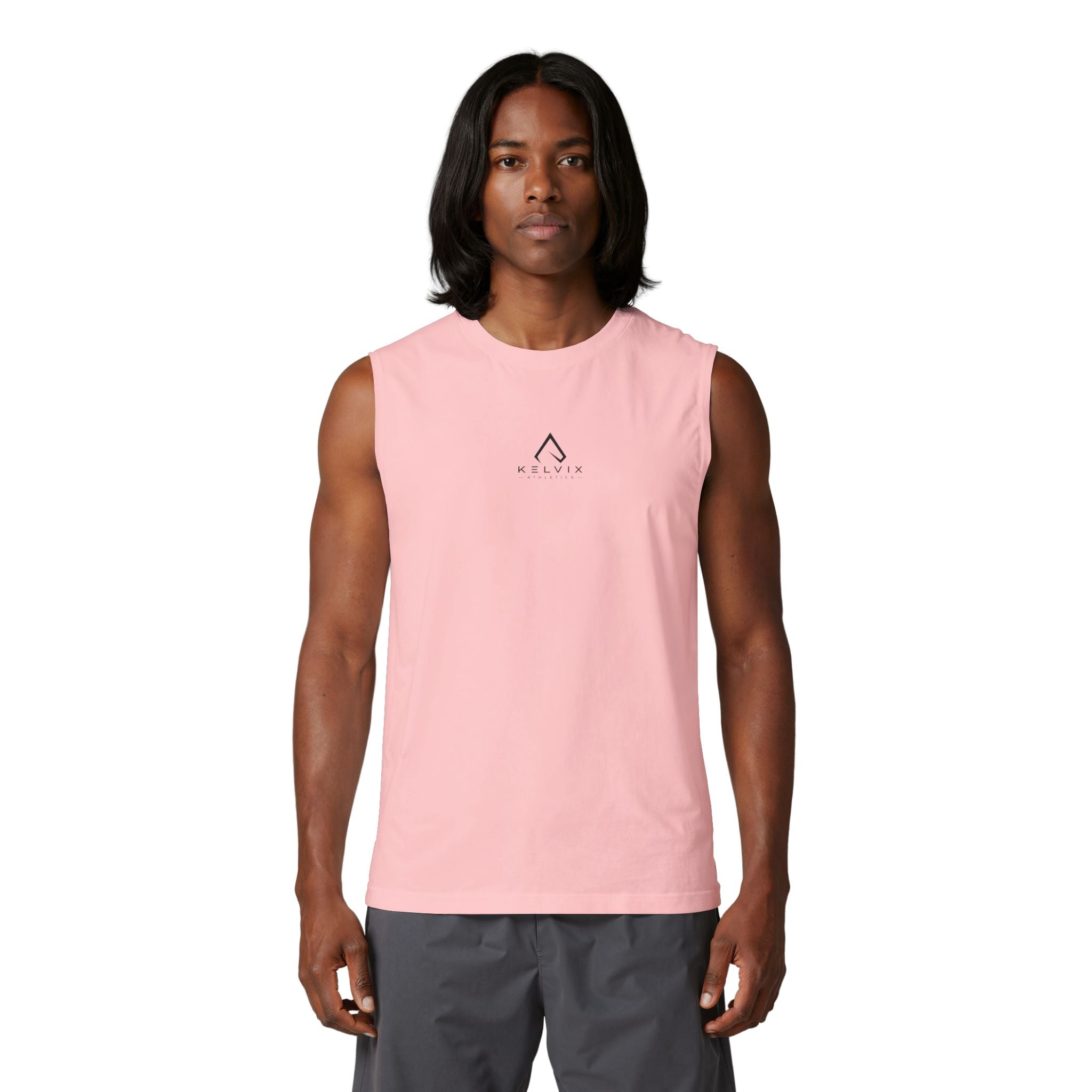 Muscle Tank Top — Clean White Athletic Sleeveless Tee